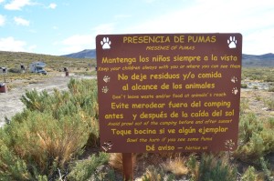 Verhaltensregeln im Parque Nacional Monte Leon