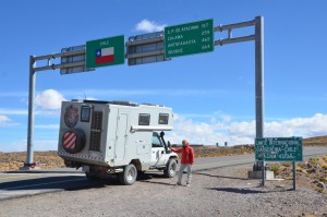 Argentinisch-chilenische Grenze am Paso de Jama auf 4.320 m