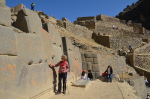 Präzise gearbeitetes Mauerwerk in Ollantaytambo