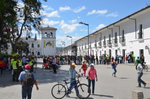An der Plaza von Popayán