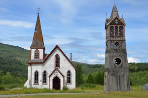 St. Pauls Anglican Church mit Glockenturm von 1893 in Gitwangak