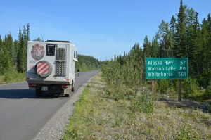 Kurz vor Erreichen des Alaska Highways bei Watson Lake
