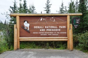 Eingangsschild zum Denali National Park